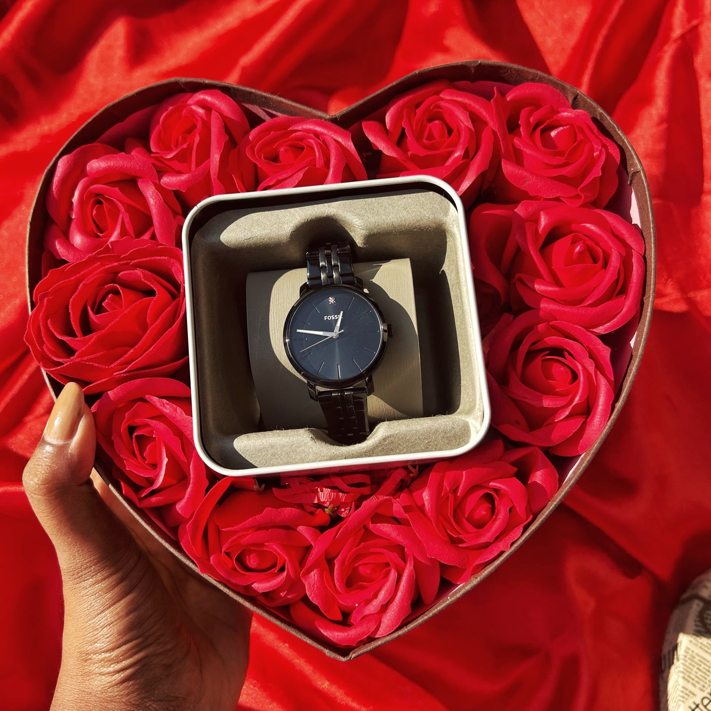 Heart Shaped Gift Box with Watch