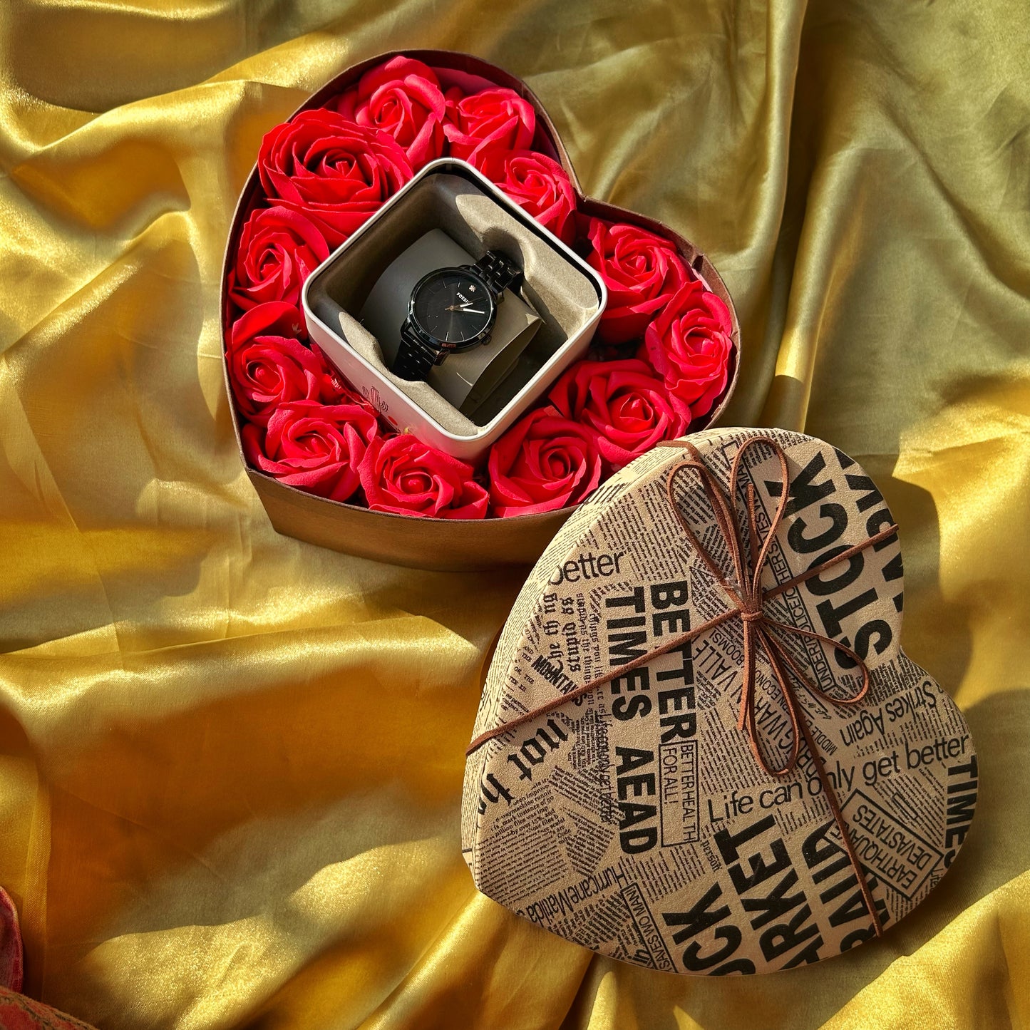 Heart Shaped Gift Box with Watch
