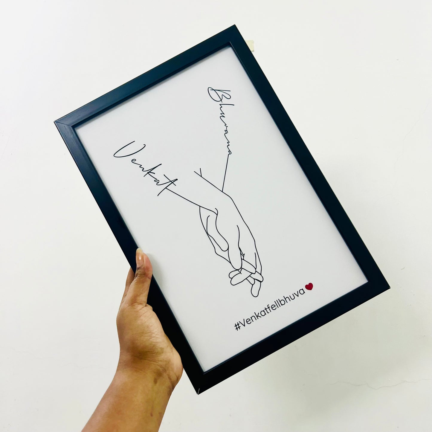 Personalised Holding Hands Frame