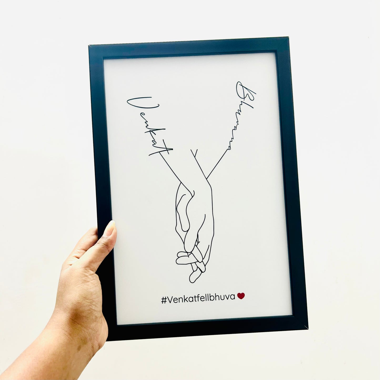 Personalised Holding Hands Frame