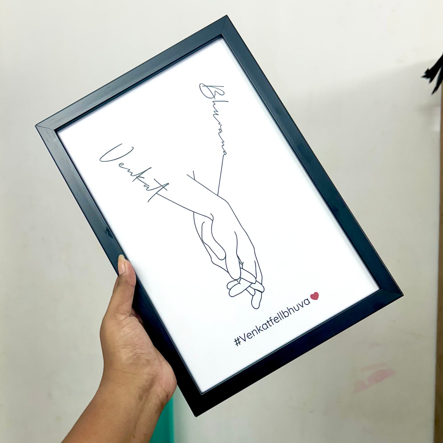 Personalised Holding Hands Frame