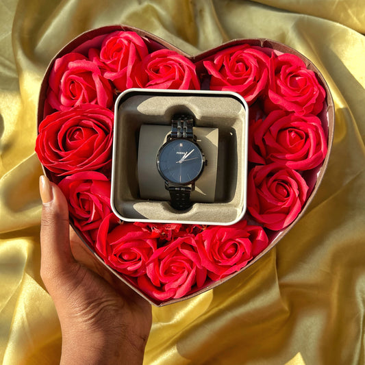 Heart Shaped Gift Box with Watch