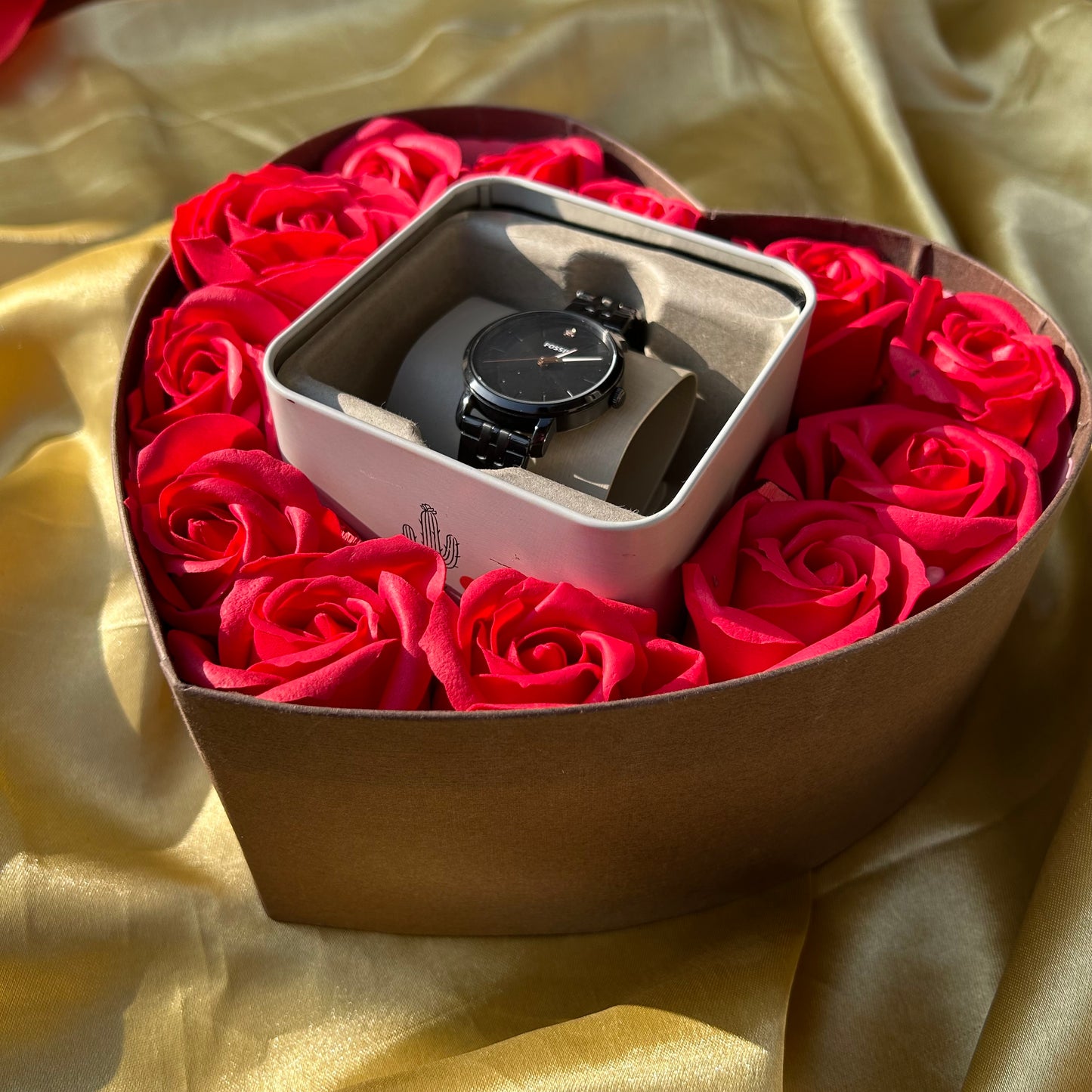 Heart Shaped Gift Box with Watch