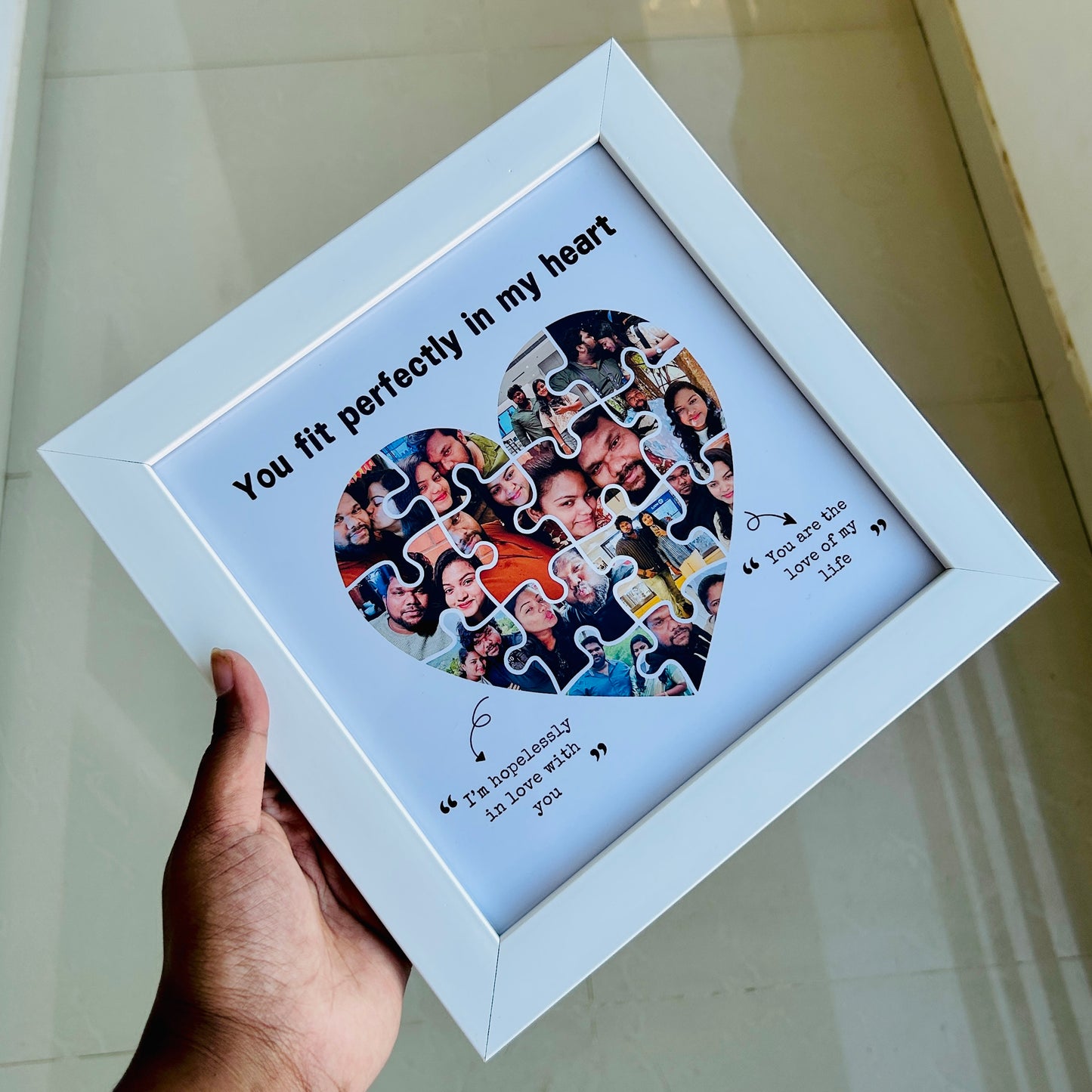 Heart-Shaped Collage Photo Frame